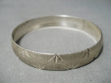 Exquisite Vintage Navajo Sterling Silver Bracelet Native American-Nativo Arts