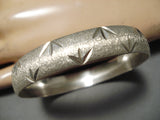 Exquisite Vintage Navajo Sterling Silver Bracelet Native American-Nativo Arts