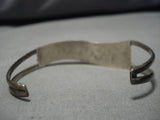 Exqusite Vintage Native American Zuni Carico Lake Turquoise Sterling Silver Bracelet Old-Nativo Arts