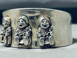 Extremely Detailed Vintage Native American Navajo Native American Navajo Storyteller Sterling Silver Bracelet-Nativo Arts