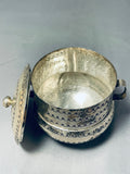 Extremely Important Vintage Native American Navajo Kee Joe Benally Sterling Silver Pot-Nativo Arts