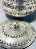 Extremely Important Vintage Native American Navajo Kee Joe Benally Sterling Silver Pot-Nativo Arts