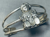 Extremely Intricate Vintage Native American Navajo Sterling Silver Bracelet Cuff-Nativo Arts