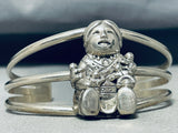 Extremely Intricate Vintage Native American Navajo Sterling Silver Bracelet Cuff-Nativo Arts