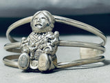 Extremely Intricate Vintage Native American Navajo Sterling Silver Bracelet Cuff-Nativo Arts
