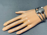 Extremely Intricate Vintage Native American Navajo Sterling Silver Bracelet Cuff-Nativo Arts