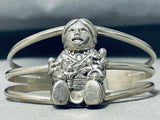 Extremely Intricate Vintage Native American Navajo Sterling Silver Bracelet Cuff-Nativo Arts