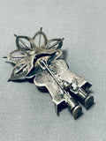 Extremely Intricate Vintage Native American Navajo Sterling Silver Kachina Pin-Nativo Arts