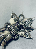 Extremely Intricate Vintage Native American Navajo Sterling Silver Kachina Pin-Nativo Arts