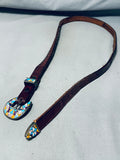 Extremely Intricate Vintage Native American Navajo Turquoise Sterrling Silver Belt-Nativo Arts