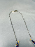 Extremely Intricate Vintage Native American Zuni Turquoise Kachina Sterling Silver Necklace-Nativo Arts