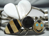 Extremely Rare Vintage Native American Zuni Turquoise Bumbe Bee Sterling Silver Bracelet-Nativo Arts