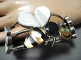 Extremely Rare Vintage Native American Zuni Turquoise Bumbe Bee Sterling Silver Bracelet-Nativo Arts