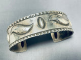 Eyecatching Al Cleveland Native American Navajo Sterling Silver Bracelet-Nativo Arts