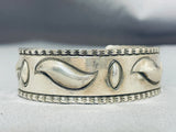 Eyecatching Al Cleveland Native American Navajo Sterling Silver Bracelet-Nativo Arts