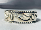 Eyecatching Al Cleveland Native American Navajo Sterling Silver Bracelet-Nativo Arts