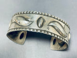 Eyecatching Al Cleveland Native American Navajo Sterling Silver Bracelet-Nativo Arts