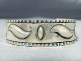 Eyecatching Al Cleveland Native American Navajo Sterling Silver Bracelet-Nativo Arts