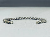 Fabulous Native American Navajo Sterling Silver Twist Bracelet-Nativo Arts