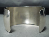 Fabulous Native American Navajo Wide Sterling Silver Bracelet-Nativo Arts