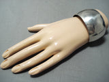 Fabulous Native American Navajo Wide Sterling Silver Bracelet-Nativo Arts