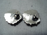 Fabulous Navajo Lapis Sterling Silver Earrings Native American-Nativo Arts