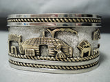 Fabulous Navajo Sterling Silver And Gold Storyteller Bracelet Native American-Nativo Arts