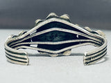 Fabulous Vintage Native American Navajo 13 Pilot Mountain Turquoise Sterling Silver Bracelet-Nativo Arts