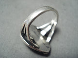 Fabulous Vintage Native American Navajo Cerrillos Turquoise Sterling Silver Ring-Nativo Arts