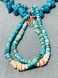 Fabulous Vintage Native American Navajo Kingman Turquoise Necklace-Nativo Arts