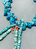 Fabulous Vintage Native American Navajo Kingman Turquoise Necklace-Nativo Arts