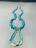 Fabulous Vintage Native American Navajo Kingman Turquoise Necklace-Nativo Arts