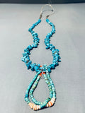 Fabulous Vintage Native American Navajo Kingman Turquoise Necklace-Nativo Arts