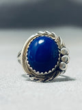 Fabulous Vintage Native American Navajo Lapis Sterling Silver Ring-Nativo Arts