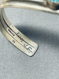 Fabulous Vintage Native American Navajo Signed Morenci Turquoise Sterling Silver Bracelet-Nativo Arts