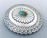 Fabulous Vintage Native American Navajo Spiderweb Turquoise Sterling Silver Buckle-Nativo Arts