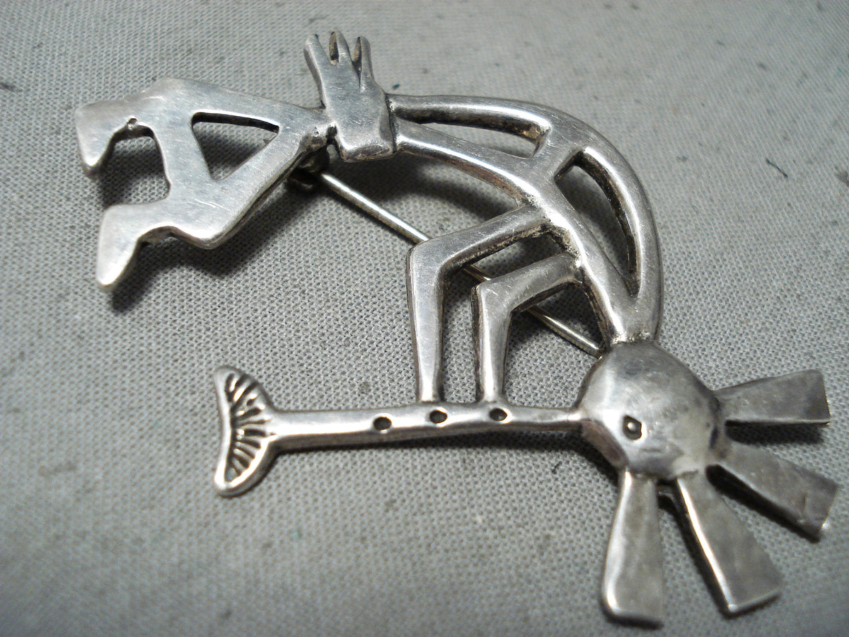 Fabulous Vintage Native American Navajo Sterling Silver Kokopelli Pin ...