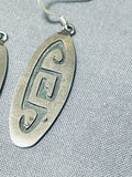 Fabulous Vintage Native American Navajo Sterling Silver Overlay Earrings-Nativo Arts