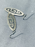 Fabulous Vintage Native American Navajo Sterling Silver Overlay Earrings-Nativo Arts