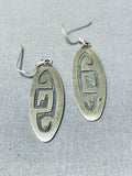 Fabulous Vintage Native American Navajo Sterling Silver Overlay Earrings-Nativo Arts