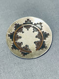 Fabulous Vintage Native American Navajo Sterling Silver Pin Signed-Nativo Arts