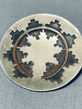 Fabulous Vintage Native American Navajo Sterling Silver Pin Signed-Nativo Arts