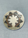 Fabulous Vintage Native American Navajo Sterling Silver Pin Signed-Nativo Arts