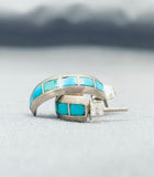 Fabulous Vintage Native American Navajo Turquoise Sterling Silver Earrings-Nativo Arts
