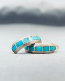 Fabulous Vintage Native American Navajo Turquoise Sterling Silver Earrings-Nativo Arts
