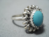 Fabulous Vintage Navajo Native American Turquoise Sterling Silver Ring-Nativo Arts