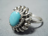 Fabulous Vintage Navajo Native American Turquoise Sterling Silver Ring-Nativo Arts