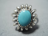 Fabulous Vintage Navajo Native American Turquoise Sterling Silver Ring-Nativo Arts