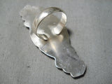 Fabulous Vintage Zuni Mother Of Pearl Sterling Silver Ring Native American-Nativo Arts