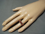 Fantastic Signed Native American Navajo Corals Sterling Silver Ring-Nativo Arts